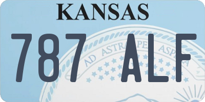KS license plate 787ALF