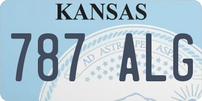 KS license plate 787ALG