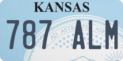 KS license plate 787ALM