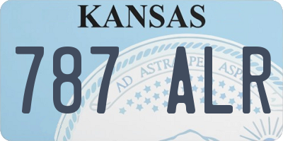 KS license plate 787ALR