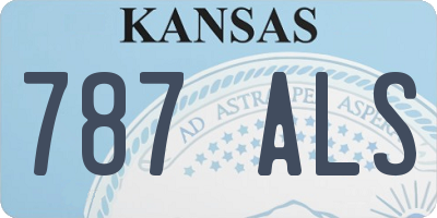 KS license plate 787ALS