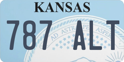 KS license plate 787ALT