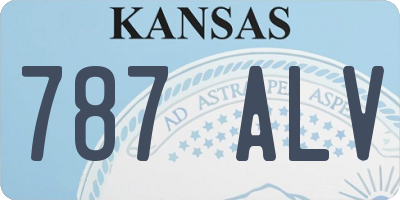 KS license plate 787ALV