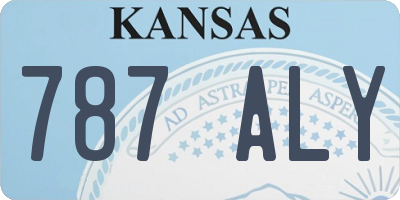 KS license plate 787ALY