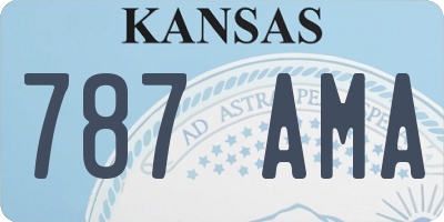 KS license plate 787AMA