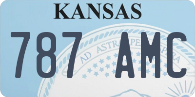 KS license plate 787AMC