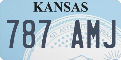 KS license plate 787AMJ