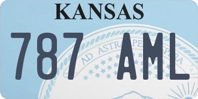 KS license plate 787AML