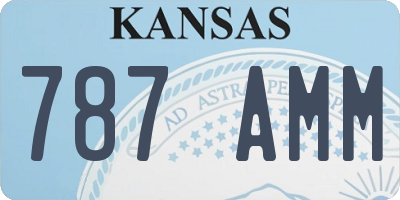 KS license plate 787AMM