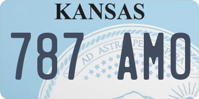 KS license plate 787AMO
