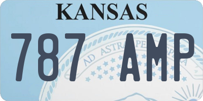 KS license plate 787AMP