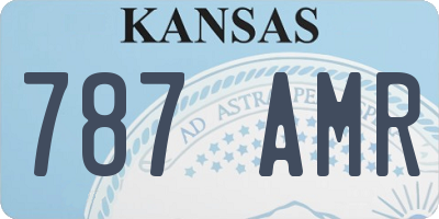 KS license plate 787AMR