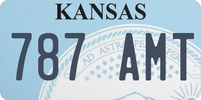 KS license plate 787AMT
