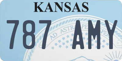 KS license plate 787AMY