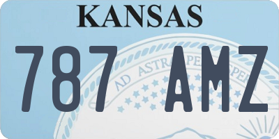 KS license plate 787AMZ
