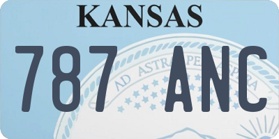KS license plate 787ANC