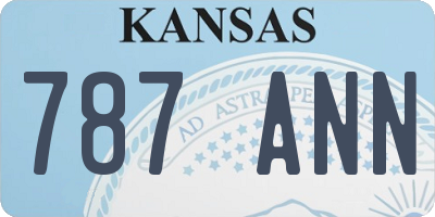 KS license plate 787ANN