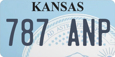 KS license plate 787ANP