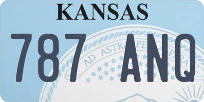 KS license plate 787ANQ