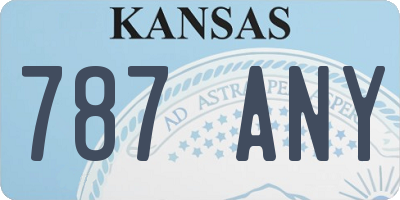 KS license plate 787ANY