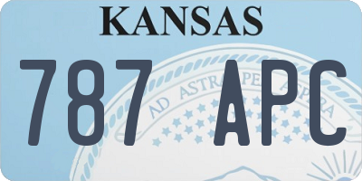 KS license plate 787APC