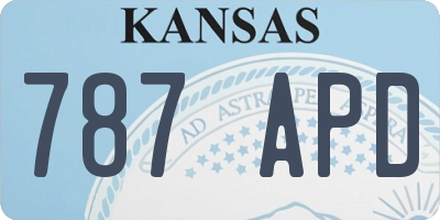 KS license plate 787APD