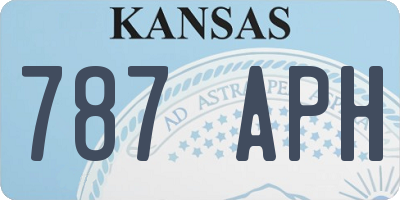 KS license plate 787APH