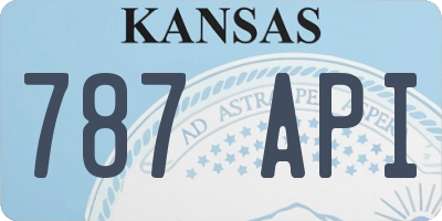 KS license plate 787API