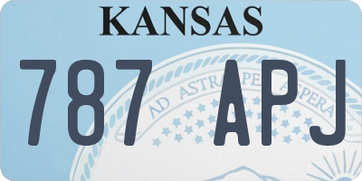 KS license plate 787APJ