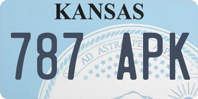 KS license plate 787APK