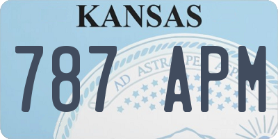 KS license plate 787APM