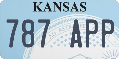 KS license plate 787APP