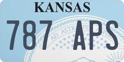 KS license plate 787APS