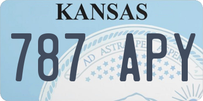 KS license plate 787APY