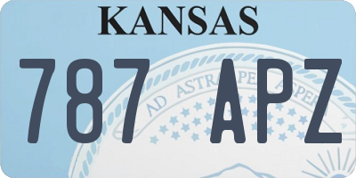KS license plate 787APZ