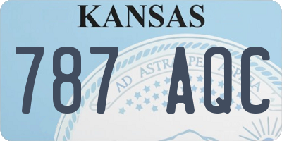 KS license plate 787AQC