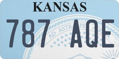 KS license plate 787AQE