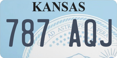 KS license plate 787AQJ