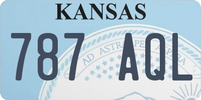 KS license plate 787AQL