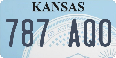 KS license plate 787AQO