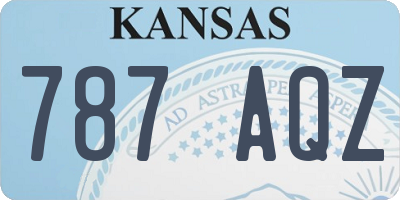 KS license plate 787AQZ