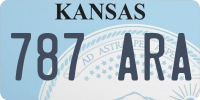 KS license plate 787ARA