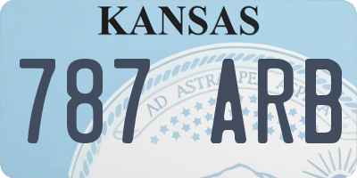 KS license plate 787ARB