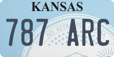 KS license plate 787ARC