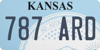 KS license plate 787ARD