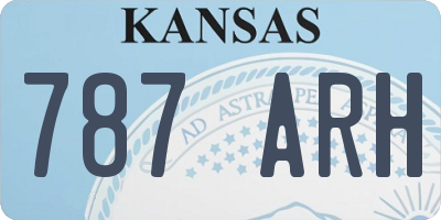 KS license plate 787ARH