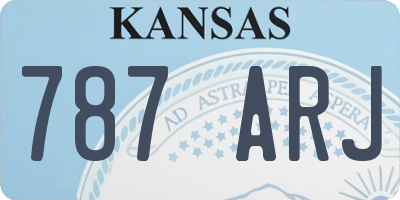 KS license plate 787ARJ