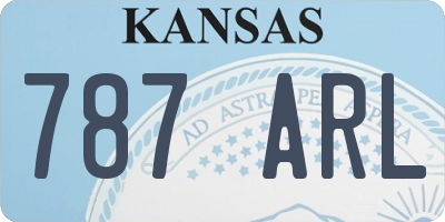 KS license plate 787ARL