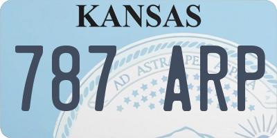 KS license plate 787ARP