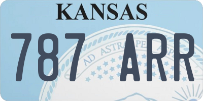 KS license plate 787ARR